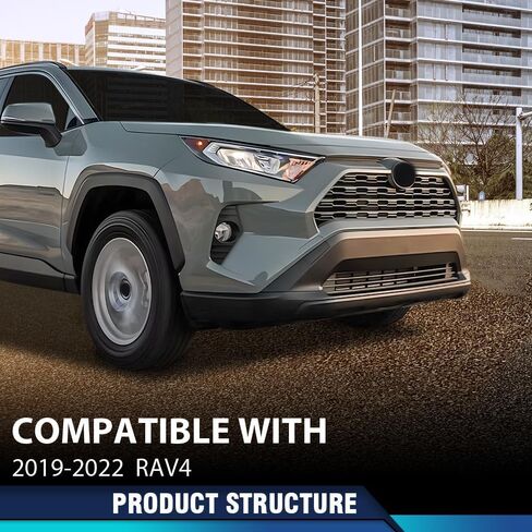 PIT66 Front Bumper Lower Valance Skid Plate Board Guard Compatible with Toyota Rav4 2019-2023 527110R080B0 TO1095212 Silver in Saudi Arabia