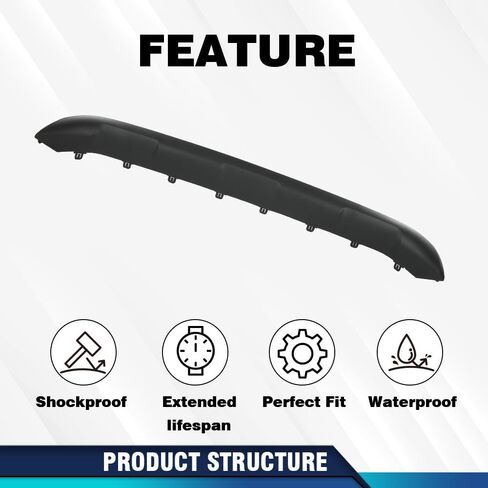 PIT66 Front Bumper Lower Valance Skid Plate Board Guard Compatible with Toyota Rav4 2019-2023 527110R080B0 TO1095212 Silver in Saudi Arabia