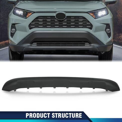 PIT66 Front Bumper Lower Valance Skid Plate Board Guard Compatible with Toyota Rav4 2019-2023 527110R080B0 TO1095212 Silver in Saudi Arabia