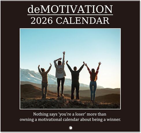 Demotivational Calendar 2025-12"x12" HD Snarky Calendar 2025, Funny Calendar 2025, Gag Gifts, Secret Santa Gifts, Sarcastic Gifts for Coworkers, Useful White Elephant Gifts for Adults in Saudi Arabia