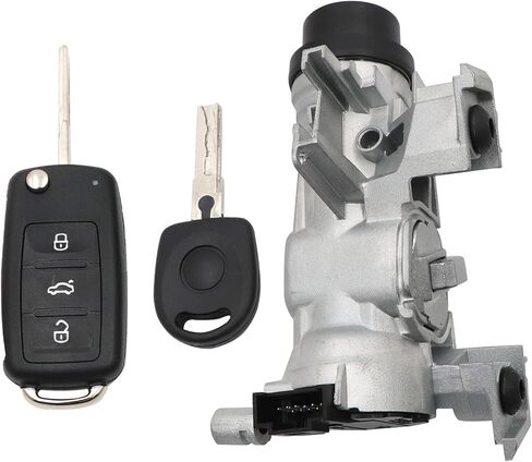 SecosAutoparts Ignition Lock Cylinder with Keys Fit for Volkswagen Tiguan 2009-2011 Jetta 2011-2018 Golf 2004-2011 Eos 2007-2011 Fit for Audi A3 2003-2013 TT 2007-2010# K0905851B ILA920 in Saudi Arabia