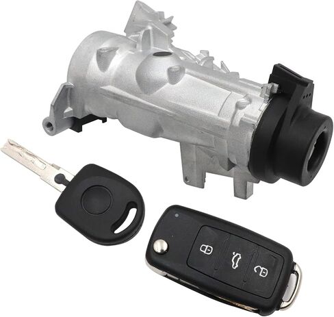 SecosAutoparts Ignition Lock Cylinder with Keys Fit for Volkswagen Tiguan 2009-2011 Jetta 2011-2018 Golf 2004-2011 Eos 2007-2011 Fit for Audi A3 2003-2013 TT 2007-2010# K0905851B ILA920 in Saudi Arabia