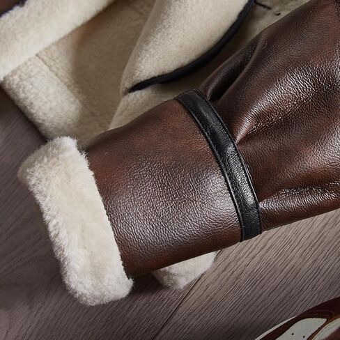 Men Brown Leather Jacket Motorcycle Bomber Coat Cosplay Costume Winter Coat Outfit XS-XXL in Saudi Arabia