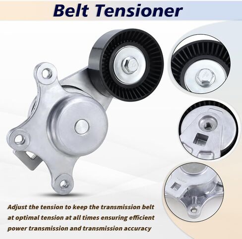 شداد الحزام مع حزام يناسب 2011-2019 Ford Explorer 3.5L V6، 2007-2018 Edge 3.5L، 2011-2014 Edge 3.7L، 2010-2012 Fusion 3.5L، 09-19 Flex 3.5L، 08-19 Taurus، 07-19 نماذج لينكولن استبدال #BT4Z6B209B in Saudi Arabia