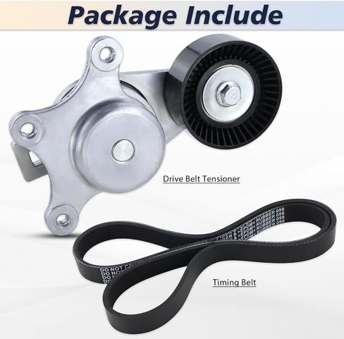 شداد الحزام مع حزام يناسب 2011-2019 Ford Explorer 3.5L V6، 2007-2018 Edge 3.5L، 2011-2014 Edge 3.7L، 2010-2012 Fusion 3.5L، 09-19 Flex 3.5L، 08-19 Taurus، 07-19 نماذج لينكولن استبدال #BT4Z6B209B in Saudi Arabia