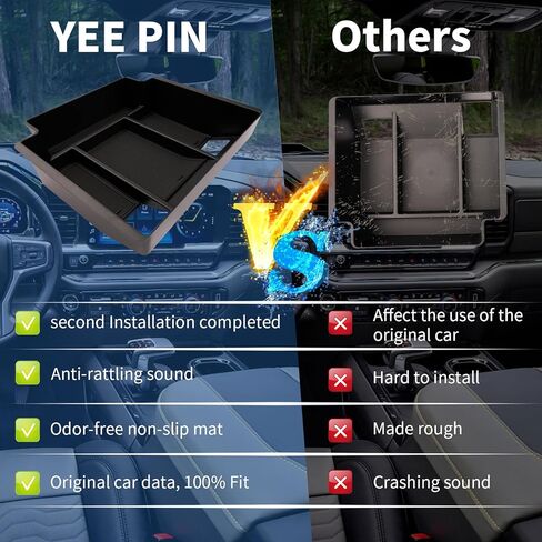 YEE PIN for 2024 2025 Volkswagen Jetta Center Console Organizer Tray for 2020-2025 Volkswagen VW Jetta Accessories S/SE/SEL/Sport/GLI 2024 VW Jetta Center Console Tray Insert Tray Armrest Storage in Saudi Arabia