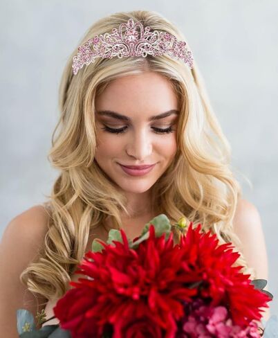 WOVOWOVO Tiara Crowns for Women Silver, Princess Crown for Birthday Wedding Party Queen Tiaras in Saudi Arabia