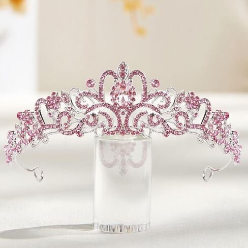 WOVOWOVO Tiara Crowns for Women Silver, Princess Crown for Birthday Wedding Party Queen Tiaras in Saudi Arabia