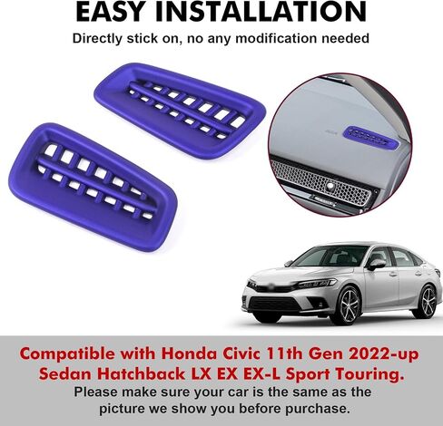 غطاء منفذ تيار متردد جانبي للوحة القيادة x xotic tech، أحمر رياضي، متوافق مع Honda Civic 11th Gen 2022 2023 2024 2025 in Saudi Arabia