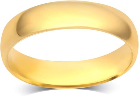 خاتم زفاف مناسب للجنسين مقاس 2 مم - 8 مم من الذهب الصلب عيار 10 قيراط in Kuwait