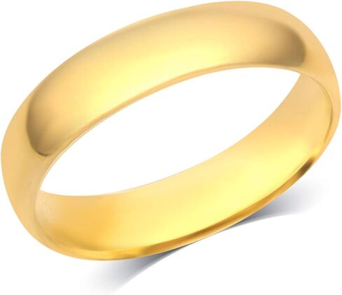 خاتم زفاف مناسب للجنسين مقاس 2 مم - 8 مم من الذهب الصلب عيار 10 قيراط in Kuwait