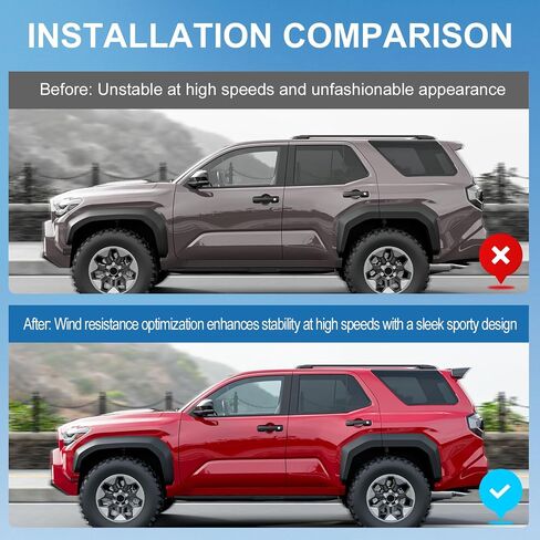 Xipoo Spoiler متوافق مع 2025 Toyota 4Runner Trunk Lip Rear Roof Spoiler أسود لامع استبدال جناح الجذع لعام 2025 Toyota 4Runner Accessories in Kuwait