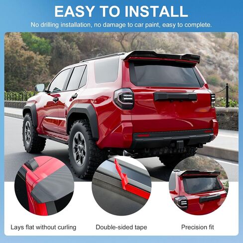 Xipoo Spoiler متوافق مع 2025 Toyota 4Runner Trunk Lip Rear Roof Spoiler أسود لامع استبدال جناح الجذع لعام 2025 Toyota 4Runner Accessories in Kuwait