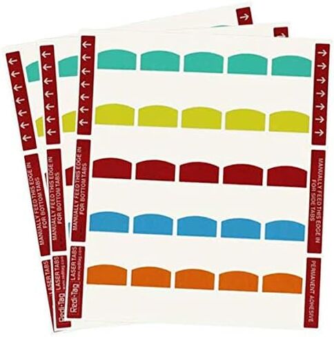 Redi-Tag, RTG33120, Laser Printable Index Tabs, 100 / Pack, Assorted in Saudi Arabia