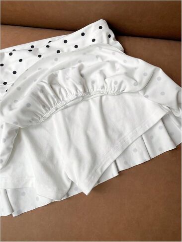 Milumia Women's Polka Dots Tiered Layered Mini Skirt Low Waist Short Ruffle Skirts in Saudi Arabia