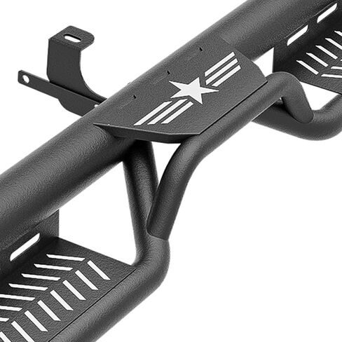 Three Raised Steps SuperCab Running Boards Compatible with 1999-2016 Ford F250 F350 Super/Extended Cab (2 Full Front & 2 Narrower Rear Doors) Side Steps, Nerf Bar Rock Slider Side Rails in Saudi Arabia