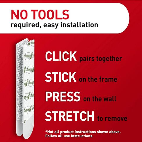 Command 3M 17206-6ES Large Picture Hanging Strips, 6 Pairs, White in Kuwait