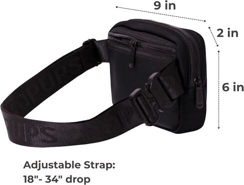 Everyday Fanny Pack Taupe - حقائب حزام كروس متعددة الاستخدامات، حقائب حبال من النيوبرين مقاومة للماء، حقائب خصر عصرية للسفر والاستخدام اليومي in Kuwait