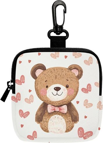 Mini Coin Purse Keychain, Multifunctional Pouch for Keys Coins Earphone Lipstick, Card Holder Data Cable Organizer Zipper Pouch, Cute Poodle Bag Accessories Small Gifts for Women in Saudi Arabia