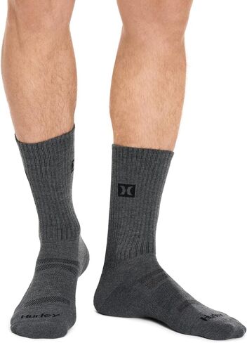 Hurley mens 8 Pack Sport Cushioned Crew Socks in Saudi Arabia