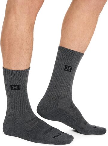 Hurley mens 8 Pack Sport Cushioned Crew Socks in Saudi Arabia
