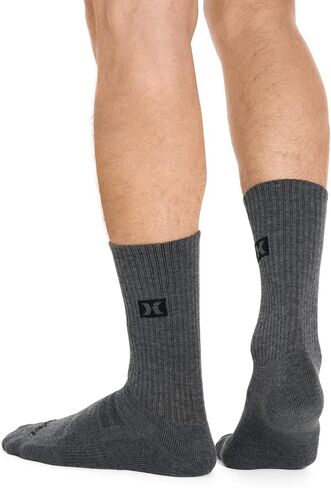 Hurley mens 8 Pack Sport Cushioned Crew Socks in Saudi Arabia