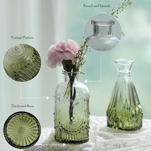 Bud Vases Set of 12,Glass Bud Vases in Bulk,Small Flower Vases for Centerpieces,Mini Vintage Vase for Wedding, Home Table Decor,Christmas,Party Decoration,Gold Amber in Saudi Arabia