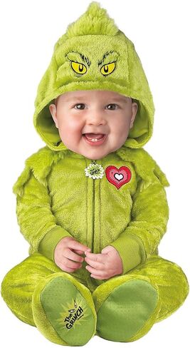 زي بذلة Spirit Halloween Dr. Seuss Baby Grinch، مرخص رسميًا in Saudi Arabia