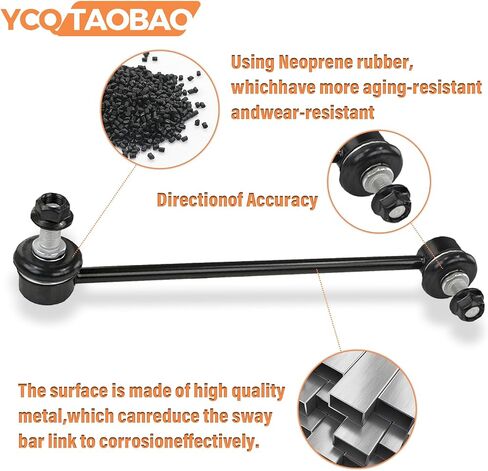 2x Front Sway Bar Link Kit - Front Sway Bar End Links Automotive Replacement Sway Bar Link Kits Compatible with Yaris 2006 Compatible with Yaris 2007 in Saudi Arabia
