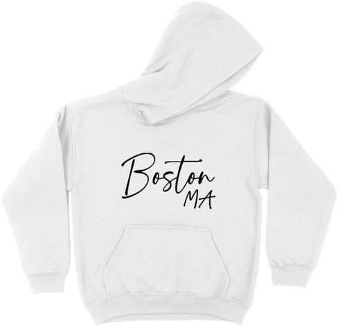 سويت شيرت بقلنسوة للأطفال من Script Boston Massachusetts للشباب in Saudi Arabia
