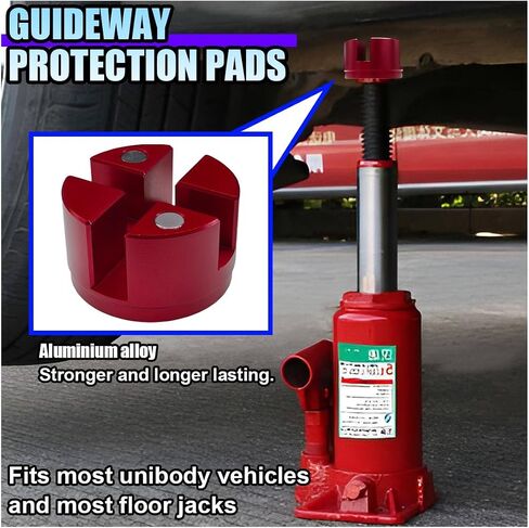 Universal Magnetic Jack Pad, Jack Pad Slotted Bracket Frame Rail Protector Aluminum Grooved Jack Puck Adapter - 50 mm in Diameter, Cross Beam Weld Side Support Block for Most Vehicles (Blue) in Saudi Arabia
