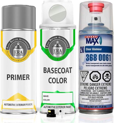 ERA Paints WA679F/GII - Heron White for PONTIAC Exact Match Automotive Spray Paint Spray - Premium Kit w/ 2K 3680061 Clearcoat in Saudi Arabia