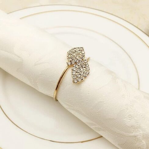 FMURY Western Napkin Rings Gold Flower Christening Bangle Metal Napkin Holder Wedding Bridal Shower Gift Baptism Table Decor(E) in Saudi Arabia