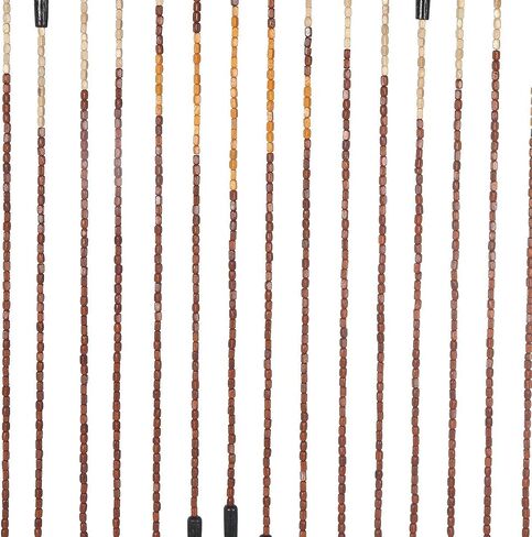 FMURY Wood Bead Curtain Retro String Door Curtains Handmade Wooden Blinds Fly Screen Porch Bedroom Divider 90x195cm in Saudi Arabia