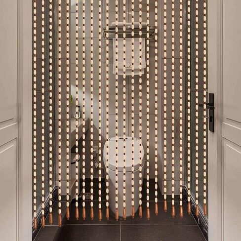 FMURY Handmade Wooden Bead Curtain Doorway Hanging Blind Strips Home Kitchen Door Window Divider Wooden Curtains in Saudi Arabia