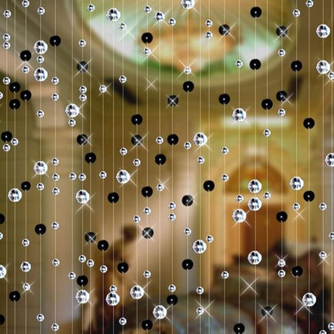 FMURY Crystal Glass Bead Curtain Indoor Home Decoration Wedding Backdrop Decoration Supplies(Gray,5 Strings 100cm) in Saudi Arabia