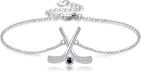 YAFEINI 925 Sterling Silver Golf Hockey Lacrosse Pickleball Bracelet Sports Jewelry for Women Birthday Christmas Gifts in Saudi Arabia