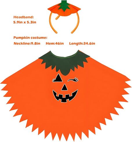 Halloween Costumes Women with Pumpkin Headband,Glow in the Dark Pumpkin Costume Women Adult in Saudi Arabia