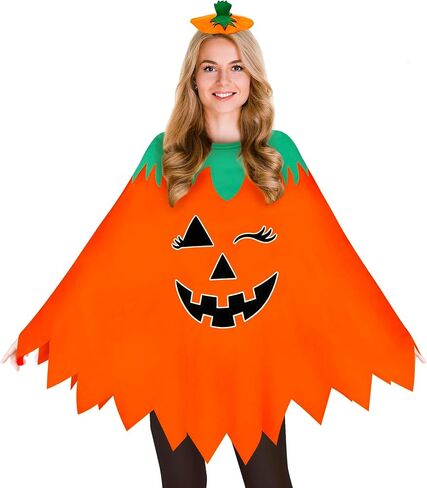 Halloween Costumes Women with Pumpkin Headband,Glow in the Dark Pumpkin Costume Women Adult in Saudi Arabia