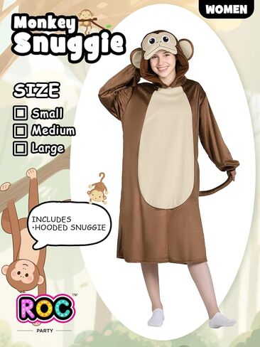 فستان بقلنسوة على شكل حيوان للنساء - زي قطيفة وفضفاض ومريح مع غطاء رأس وذيل للهالوين والحفلات in Kuwait