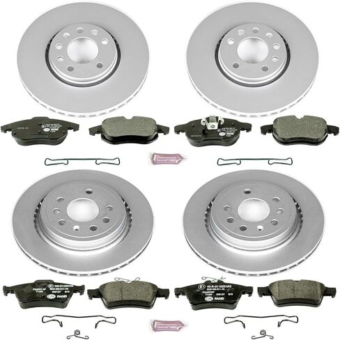 Power Stop ESK986 طقم فرامل أمامية وخلفية أوروبية Saab لـ Saab 9-3 2003-2011 [نموذج محدد] in Kuwait