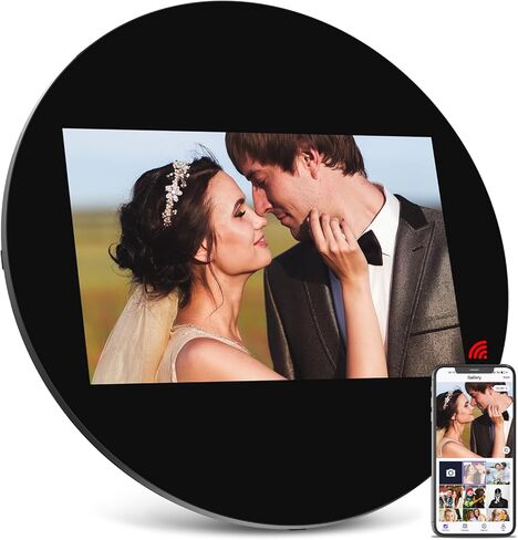 إطار صور رقمي، 15.6 بوصة 32 جيجابايت كبير إطار صور رقمي واي فاي إلكتروني، شاشة لمس 1920 * 1080 IPS FHD، عرض شرائح، تدوير تلقائي، مثبت على الحائط، سهل تحميل الصور ومقاطع الفيديو من تطبيق الهاتف in Kuwait