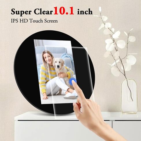 إطار صور رقمي، 15.6 بوصة 32 جيجابايت كبير إطار صور رقمي واي فاي إلكتروني، شاشة لمس 1920 * 1080 IPS FHD، عرض شرائح، تدوير تلقائي، مثبت على الحائط، سهل تحميل الصور ومقاطع الفيديو من تطبيق الهاتف in Kuwait