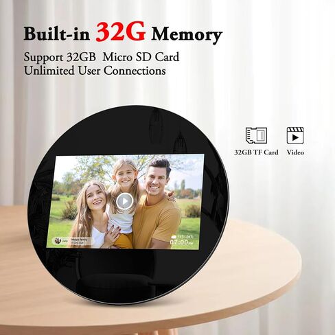 إطار صور رقمي، 15.6 بوصة 32 جيجابايت كبير إطار صور رقمي واي فاي إلكتروني، شاشة لمس 1920 * 1080 IPS FHD، عرض شرائح، تدوير تلقائي، مثبت على الحائط، سهل تحميل الصور ومقاطع الفيديو من تطبيق الهاتف in Kuwait