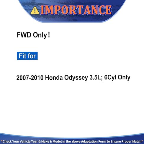 CV Axles Front FWD Replacement for Honda Odyssey Truck Van 3.5L V6 2007-2010, LH RH Driver and Passenger CV Joint Axle Assembly Pair Set of 2 in Saudi Arabia