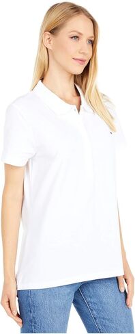 Tommy Hilfiger Women's Classic Short Sleeve Polo (Standard and Plus Size), White, XL in Saudi Arabia
