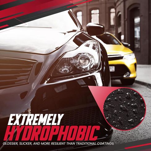Graphene Ceramic Coating for Cars 50ML | Complete Ceramic Car Coating Kit [PRO] | Invisible & Hydrophobic Nano Auto Coating for Car Paint, Plastic Trim, Wheels, Windshield Glass, & Headlights in Saudi Arabia