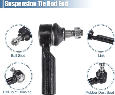 X AUTOHAUX 4pcs Front Inner Outer Tie Rod Ends Kit Suspension Steering Tie Rod End for Ford Escape 2009-2012 for Mazda Tribute 2010-2011 Drag Link No.ES800846/EV800911 in Saudi Arabia