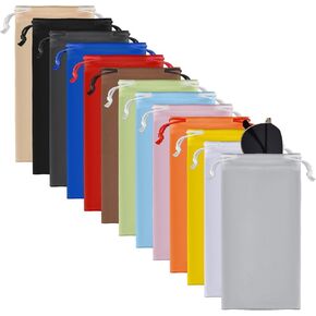 13 قطعة من النظارات الشمسية المصنوعة من الألياف الدقيقة حقيبة سفر للنظارات حافظة ناعمة برباط نظارات حقيبة تخزين لمشاهدة المجوهرات والهواتف الذكية ﻿الاتصال بالهاتف in Kuwait