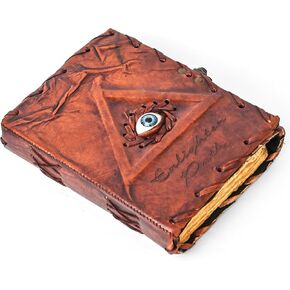 كتاب الإملائي من الظل سيد الخاتم مجلة جلدية يوميات ورقة حافة عتيقة مع قفل قفل السحر Wiccan كراسة الرسم هدية عيد الميلاد للرجال والنساء in Kuwait